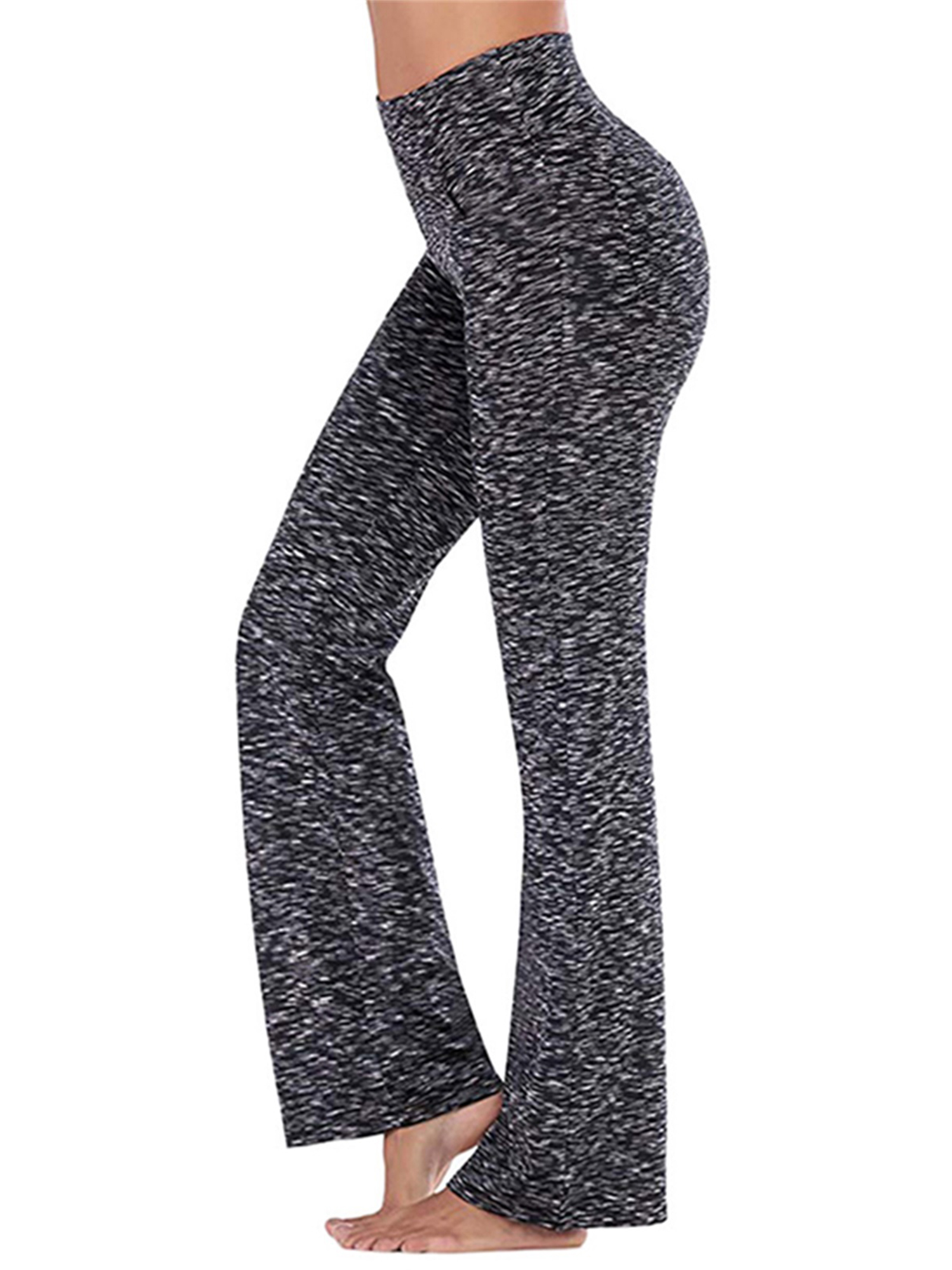 Women Slightly Flare Yoga Pants Wide-Leg Elastic High Waist Casual Seamless Leggings Fashion Sports Stretch Trousers